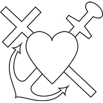 P20 Hjärta,kors och ankare